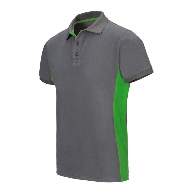 POLO M/C GRIS/VERDE 105504