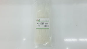 BRIDA NYLON BLANCA 4,8X250 (100 unidades)