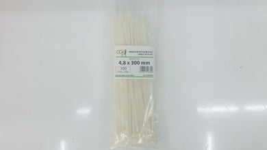 BRIDA NYLON 4,8X300 BLANCA (100 unidades)