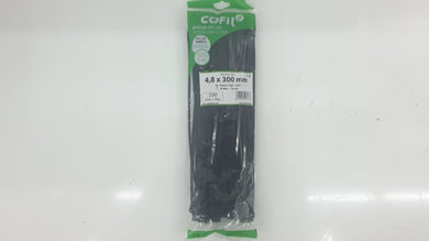BRIDA NYLON 4,8X300 NEGRA (100 unidades)