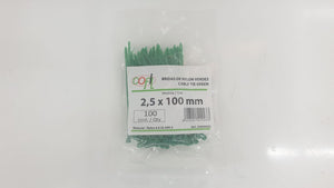 BRIDA NYLON VERDE 2,5X100 (100 unidades)